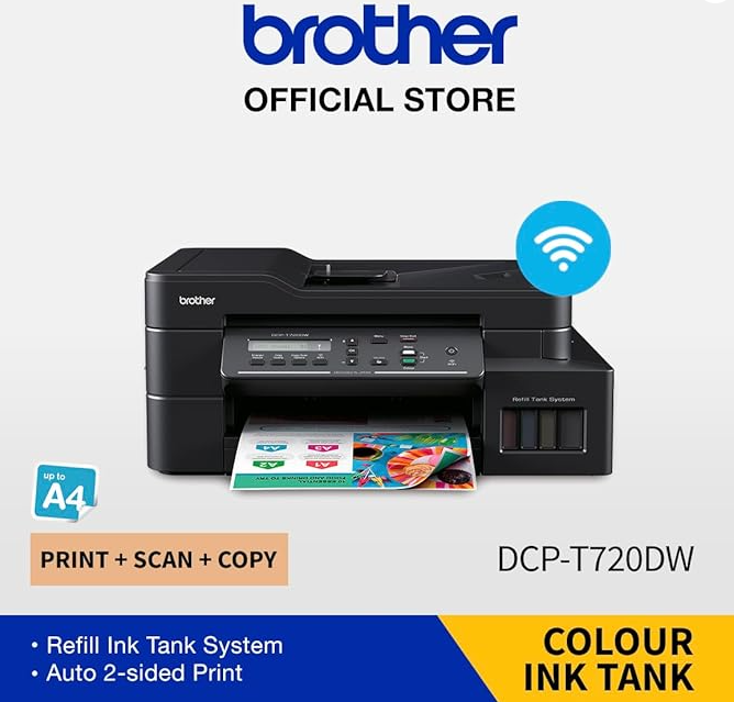 Brother Wireless All In One Ink Tank Printer, Automatic 2 Sided Features, Mobile & Cloud Print And Scan, High Yield Ink Bottles Brother Wireless All In One Ink Tank Printer, Automatic 2 Sided Features, Mobile & Cloud Print And Scan, High Yield Ink Bottles